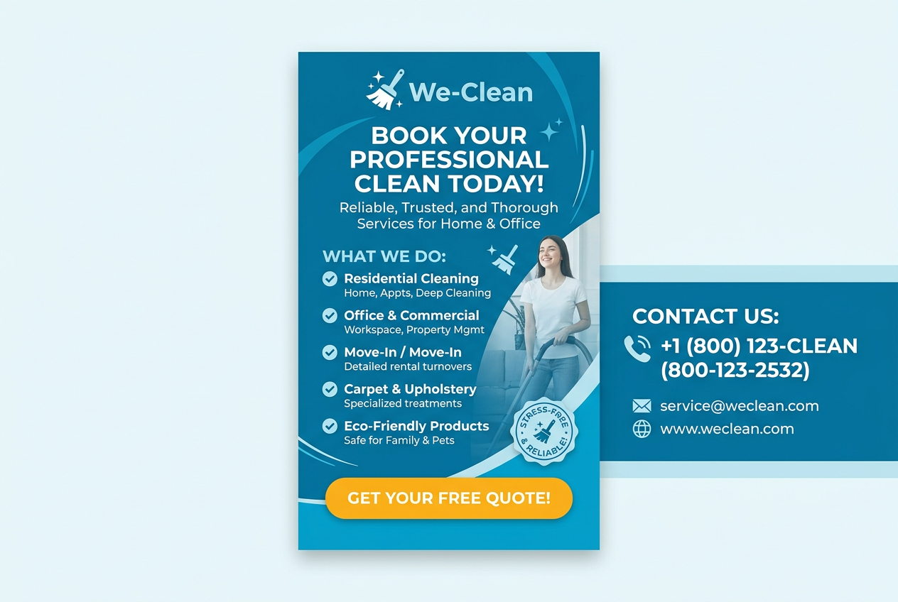 chiama weclean per le pulizie di casa tua